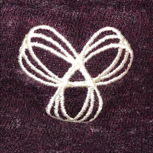 TNA ARITZIA FULL ZIP HOODIE WINE BURGUNDY EMBROIDERED LOGO SIZE M - Picture 5 of 15
